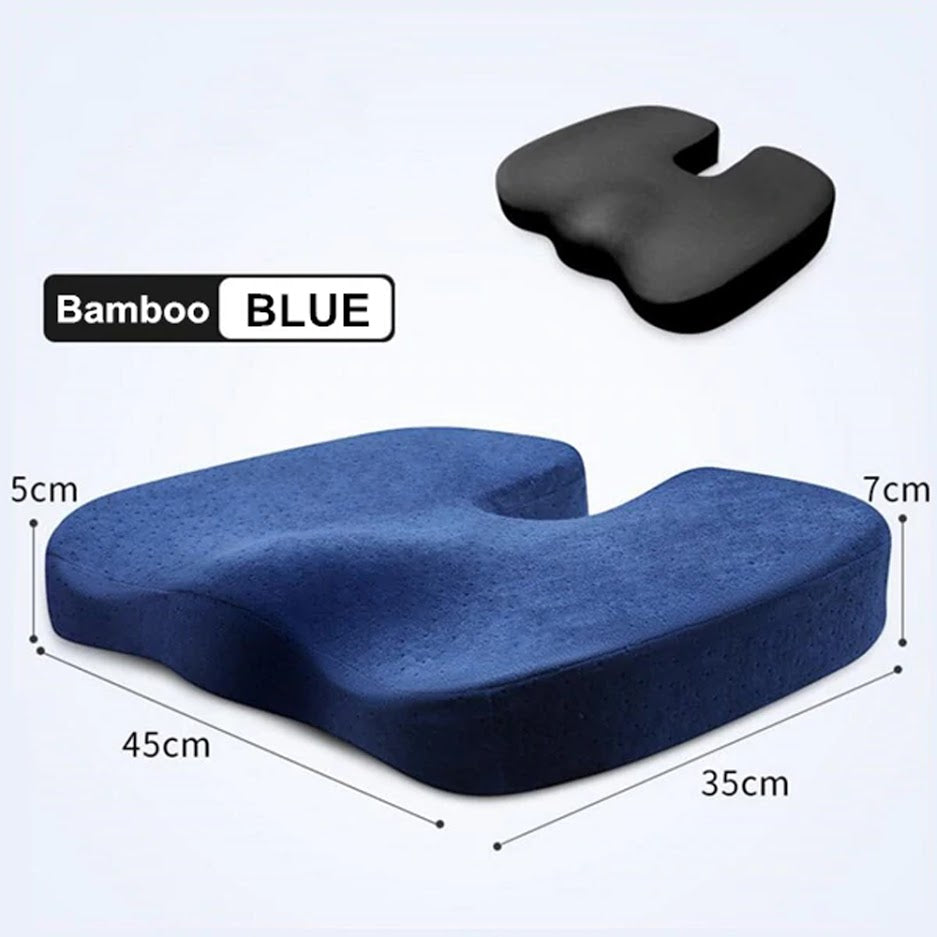 Bamboo Memory Foam Seat Support Cushion