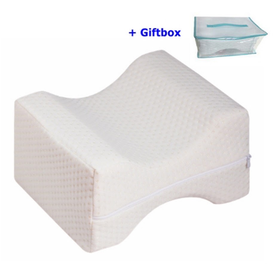 Memory Foam Knee Leg Pillow Bed Cushion Hips Back Pain Relief